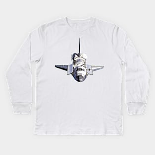 Space Shuttle Open Cartoon Kids Long Sleeve T-Shirt